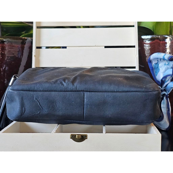 Christian Dior Vintage Navy Shoulder Bag w/Twilly & Insert Added - Picture 10 of 16